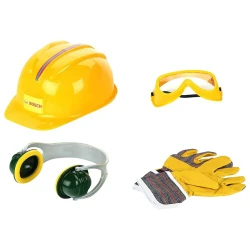 Klein Bosch 4-Piece Work Accessories Set for Kids, Protective Gear, 3+ Years