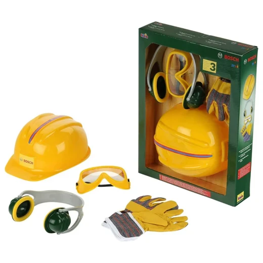 Klein Bosch 4-Piece Work Accessories Set for Kids, Protective Gear, 3+ Years - Image 4