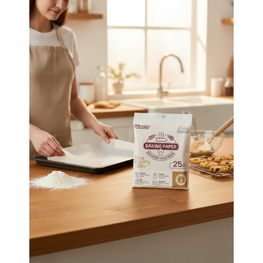 WACO 25-Piece Baking Paper Set (37x42cm) – Non-Stick, High-Heat Resistant Sheets for Airfryer, Oven, and Microwave - Image 2