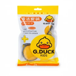 G.DUCK Kitchen Cleaning Set, 4 Metal Scourers and 2 Sponges, Dish Washing Kit