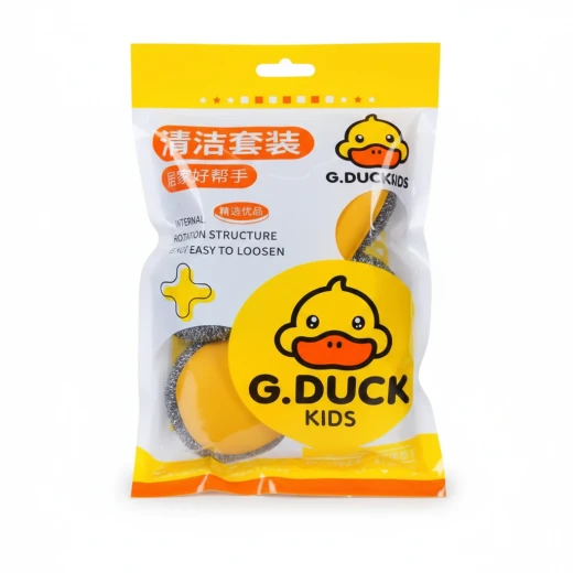 G.DUCK Kitchen Cleaning Set, 4 Metal Scourers and 2 Sponges, Dish Washing Kit G.DUCK Kitchen Cleaning Set, 4 Metal Scourers and 2 Sponges, Dish Washing Kit