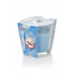 Smarthome Smoke Eater Scented Tumbler Candle, Home Odor Eliminating with Fresh Scent, Blue, 3 Ounce, Long Lasting Fragrance for Home and Office Spaces