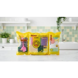 G.Duck Duck Cleaning Set Complete household cleaning kit including two types of scrubbing wires, 2 cleaning cloths for surfaces, and high-quality scouring sponges for fast and effective cleaning for all home uses