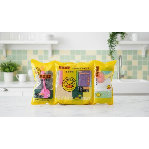 G.Duck Duck Cleaning Set Complete household cleaning kit including two types of scrubbing wires, 2 cleaning cloths for surfaces, and high-quality scouring sponges for fast and effective cleaning for all home uses G.Duck Duck Cleaning Set Complete household cleaning kit including two types of scrubbing wires, 2 cleaning cloths for surfaces, and high-quality scouring sponges for fast and effective cleaning for all home uses