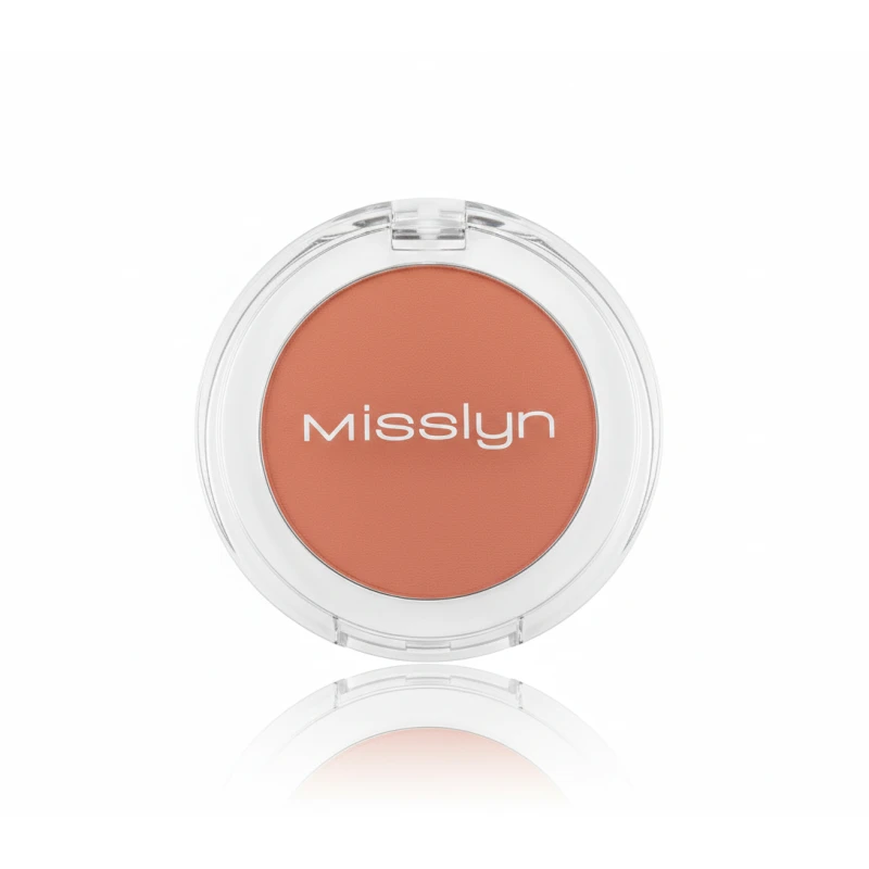Misslyn Compact Blusher 04 Silky Soft Powder Blush with Brush for Cheeks Radiant Makeup - Misslyn