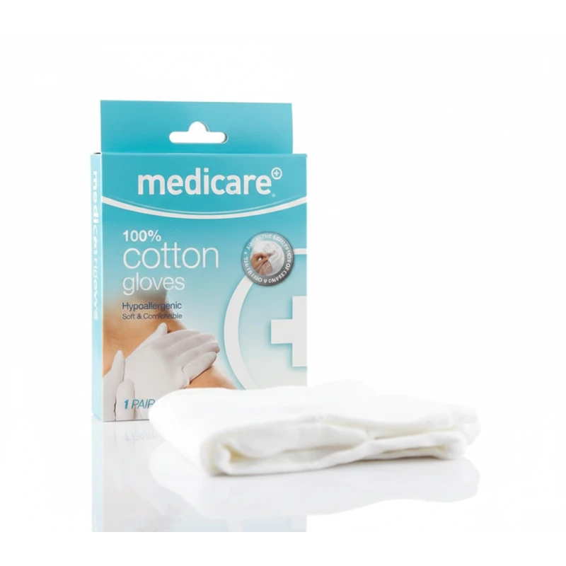 Karamcare 100% Cotton Gloves (Hypoallergenic) - 1 Pair - Al Fahed