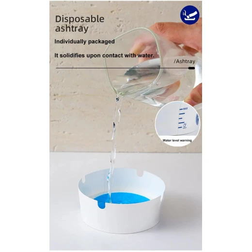 Disposable Ashtray Portable Ash Proof Fire Safe White 25 Pieces - Image 5