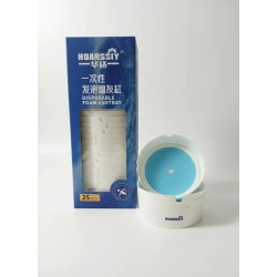 Disposable Ashtray Portable Ash Proof Fire Safe White 25 Pieces