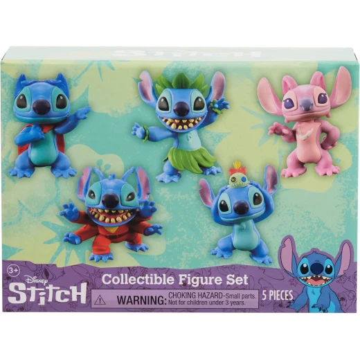 Disney Lilo & Stitch Collectible Stitch Figure Set, 5 Piece, Multicolor - Image 4