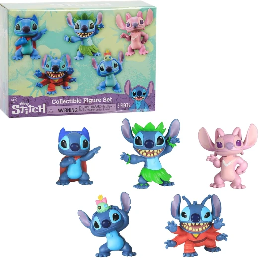 Disney Lilo & Stitch Collectible Stitch Figure Set, 5 Piece, Multicolor Disney Lilo & Stitch Collectible Stitch Figure Set, 5 Piece, Multicolor