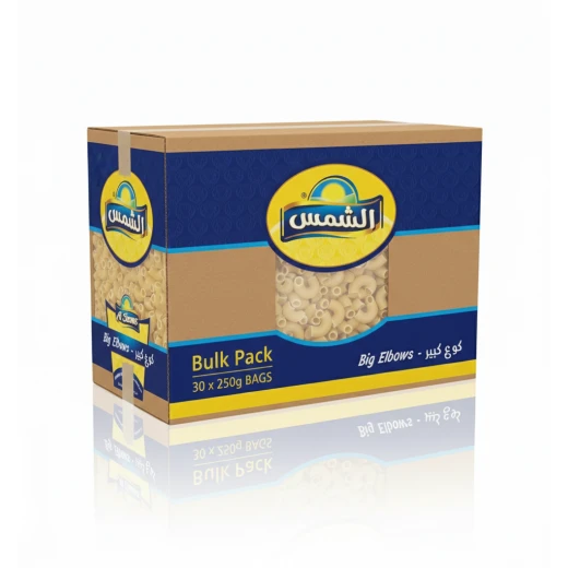 Al-Shams Elbow Pasta – Wholesale Carton 30 x 250g – Premium Durum Wheat Semolina – Ideal for Macaroni & Cheese and Pasta Salads Al-Shams Elbow Pasta – Wholesale Carton 30 x 250g – Premium Durum Wheat Semolina – Ideal for Macaroni & Cheese and Pasta Salads