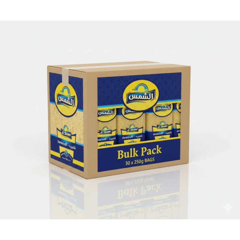 Al-Shams Vermicelli Pasta – Bulk Pack 30 x 250g – Thin Delicate Strands – Quick Cooking & Versatile for Savory and Sweet Dishes - Al Shams