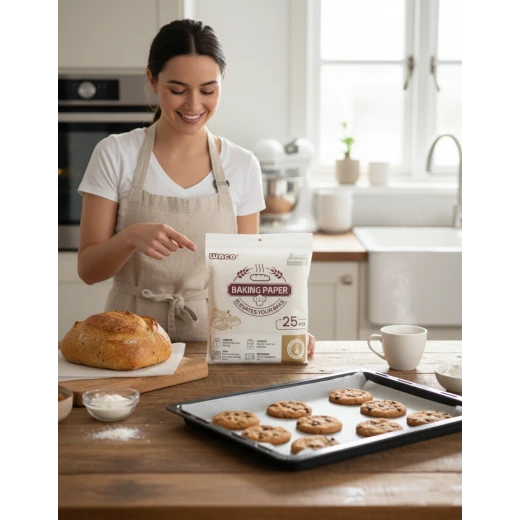 WACO 25-Piece Baking Paper Set (37x42cm) – Non-Stick, High-Heat Resistant Sheets for Airfryer, Oven, and Microwave WACO 25-Piece Baking Paper Set (37x42cm) – Non-Stick, High-Heat Resistant Sheets for Airfryer, Oven, and Microwave