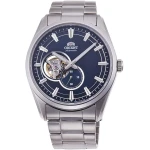 Orient RA AR0003L Men's Watch with Blue Dial and Stainless Steel Bracelet: Elegant 41mm Case and Automatic Movement, Water Resistant up to 50M - ORIENT