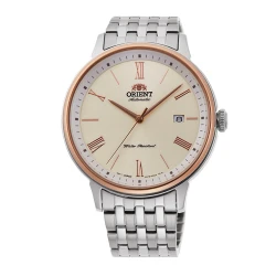 Orient RA-AC0J01S Contemporary Automatic Gents Stainless Steel Watch Silver Rose Gold