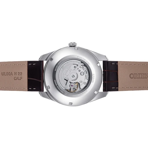 Orient RA-BA0005S Contemporary Automatic Watch Stainless Steel Case White Dial Brown Leather Strap - ORIENT - Image 2