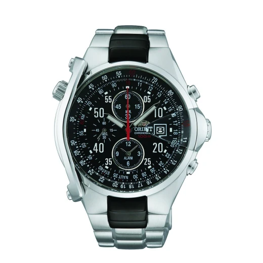 Orient TD0G001B Men's Sport Watch Quartz Chronograph Black Stainless Steel