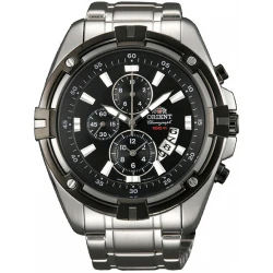 Orient Chrono STT0J002B Men's Watch Stainless Steel Black Dial Chronograph