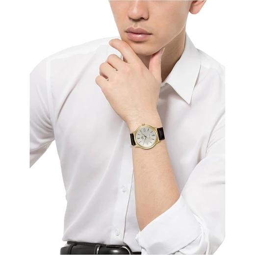 Orient Bambino SAC00003W0 Automatic Watch for Men, Elegant White Dial, Stainless Steel Case, 40mm Diameter, Stylish Dress Watch, Sapphire Crystal Glass, Japanese Movement - ORIENT - Image 4