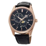 Orient Contemporary Sun And Moon Automatic Watch Black Leather Strap 41mm - ORIENT