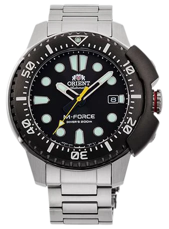 ساعة غوص أوتوماتيكية أورينت M-Force RA-AC0L01B سوداء فولاذ 45 ملم ساعة غوص أوتوماتيكية أورينت M-Force RA-AC0L01B سوداء فولاذ 45 ملم