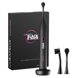 فرشاة أسنان كهربائية Curaprox Black Is White Hydrosonic للعناية باللثة وتبييض الأسنان