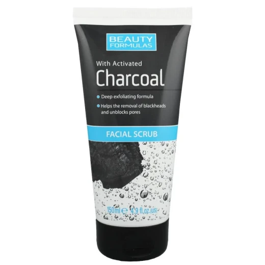 Beauty Formulas Activated Charcoal Facial Scrub 150ml, Deep Cleansing Exfoliator for All Skin Types Beauty Formulas Activated Charcoal Facial Scrub 150ml, Deep Cleansing Exfoliator for All Skin Types