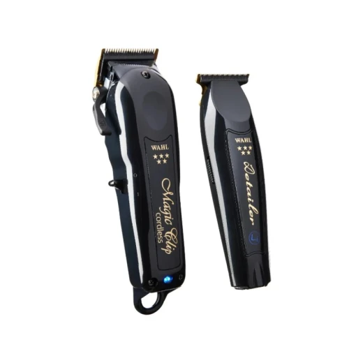 Wahl Cordless Barber Combo Professional Hair Clippers Set, Titanium Blades, Black Wahl Cordless Barber Combo Professional Hair Clippers Set, Titanium Blades, Black
