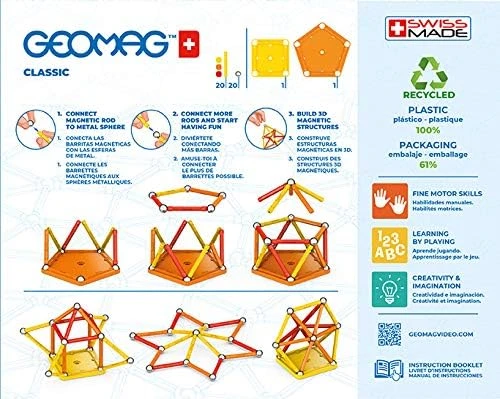Geomag Classic Recycled 42 Piece Construction Set, STEM Learning, Ages 3+ - Image 7