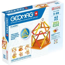 Geomag Classic Recycled 42 Piece Construction Set, STEM Learning, Ages 3+
