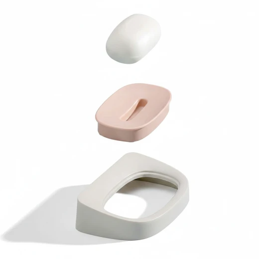 Wall-mounted double-layer soap holder in pink, 15.2x10.5x4 cm – Practical and space-saving design, keeps soap dry, ideal for bathroom or kitchen, adds an elegant decorative touch and organizes your space - Lolo Shop - Image 5