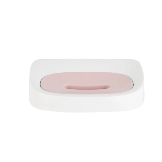 Wall-mounted double-layer soap holder in pink, 15.2x10.5x4 cm – Practical and space-saving design, keeps soap dry, ideal for bathroom or kitchen, adds an elegant decorative touch and organizes your space - Lolo Shop - Image 4