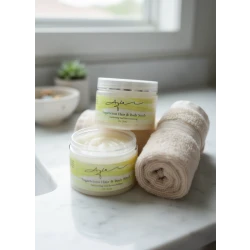 Ayla Sugarlicious Scalp and Body Scrub 320g (11.2oz) – Gentle Exfoliating Sugar Scrub for Smooth Skin and Healthy Scalp, Deep Cleansing, Refreshing Scent Bourbon Vanila, Spa-Like Self Care, Foam based so it does not leave your body sticky 