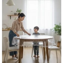 مفارش طاولة للاستعمال مرة واحدة مقاومة للماء والزيت، عدد 10 قطع بمقاس 120×160 سم – تحمي الطاولة من الانسكابات، مثالية للحفلات، العزائم، الرحلات، والمناسبات اليومية وسهلة الاستخدام