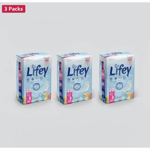 Lifey Night Thin Feminine Pads – Bulk Value 3-Pack (96 Pads Total) – Ultra-Thin Protection with Maximum Absorbency for a Worry-Free Sleep Lifey Night Thin Feminine Pads – Bulk Value 3-Pack (96 Pads Total) – Ultra-Thin Protection with Maximum Absorbency for a Worry-Free Sleep