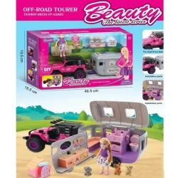 Pacific Toys Light-Up Jeep Caravan Toy Set for Kids, Adventure Play