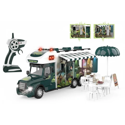 Remote Control RV Sunshine Tour Car – 2.4G High-Stability Green Camper Van with Lights, Sound, and Eye-Catching Short-Head Design for Kids 3-8. Remote Control RV Sunshine Tour Car – 2.4G High-Stability Green Camper Van with Lights, Sound, and Eye-Catching Short-Head Design for Kids 3-8.