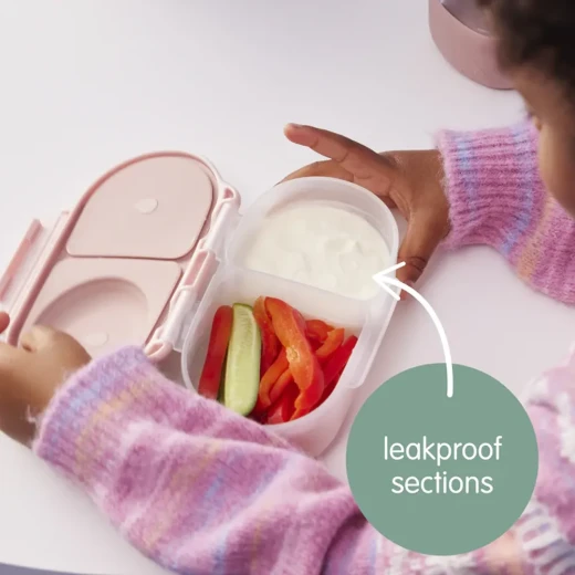 B.box Snackbox Blush Crush Leakproof Compartments for Baby and Toddler Snacks - B.Box - Image 3