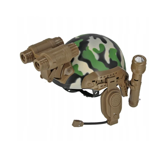 Mega Creative Military Soldier Play Set with Helmet, Binoculars, and Flashlight - Image 2