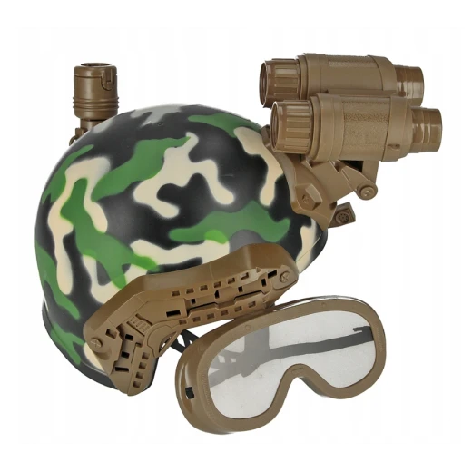 Mega Creative Military Soldier Play Set with Helmet, Binoculars, and Flashlight - Image 4
