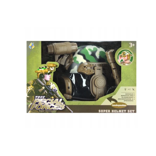 Mega Creative Military Soldier Play Set with Helmet, Binoculars, and Flashlight - Image 5