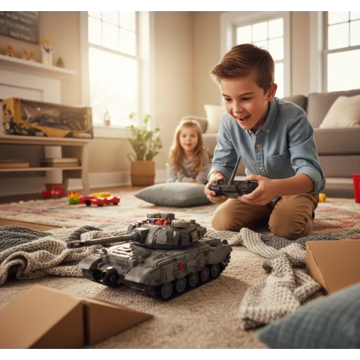 10-Channel RC Military Tank Toy – 2.4GHz Frequency Remote Control Battle Tank with Realistic Movement, Best Gift for Kids Ages 8+ - Image 2