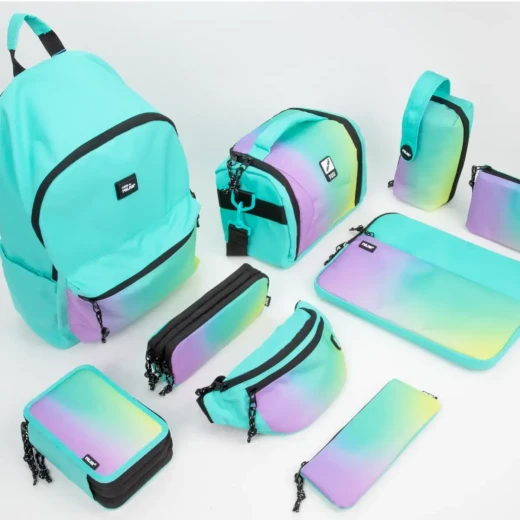 MILAN Sunset School Backpack 22L Turquoise Urban Design Laptop Sleeve - Milan - Image 3