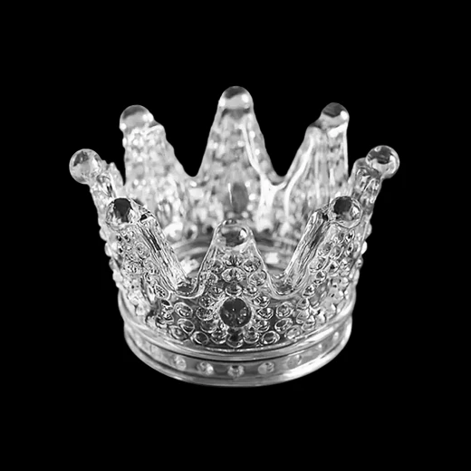 Glass Crown Shape Candle holder / rings & Jewelry organizer - Pronta casa - Image 3