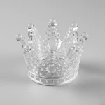 Glass Crown Shape Candle holder / rings & Jewelry organizer - Pronta casa