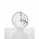 Wooden Crescent Moon Ramadan Calendar 2026 Gold and Black Decoration with 30 Days of Countdown and Decorative Design for Home and Office Use - Viola Acrylic