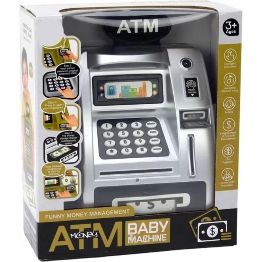 Electronic ATM Piggy Bank – Interactive Savings Bank with Personal Access Code, Card Reader, and Realistic Sound Effects for Kids Ages 3+ - Image 3