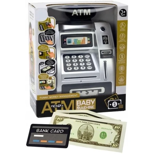 Electronic ATM Piggy Bank – Interactive Savings Bank with Personal Access Code, Card Reader, and Realistic Sound Effects for Kids Ages 3+ Electronic ATM Piggy Bank – Interactive Savings Bank with Personal Access Code, Card Reader, and Realistic Sound Effects for Kids Ages 3+