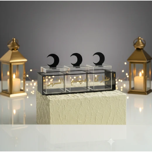 Acrylic Clear Ramadan Boxes for Dishes, Set of 1, Food Storage Containers - Viola Acrylic - Image 4