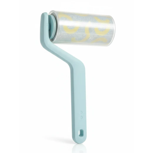 Z-COOL Adhesive Lint Roller – Blue Ergonomic Handle with Yellow Patterned Sheets | High-Efficiency Pet Hair & Dust Remover - Lolo shop fashion - Image 2